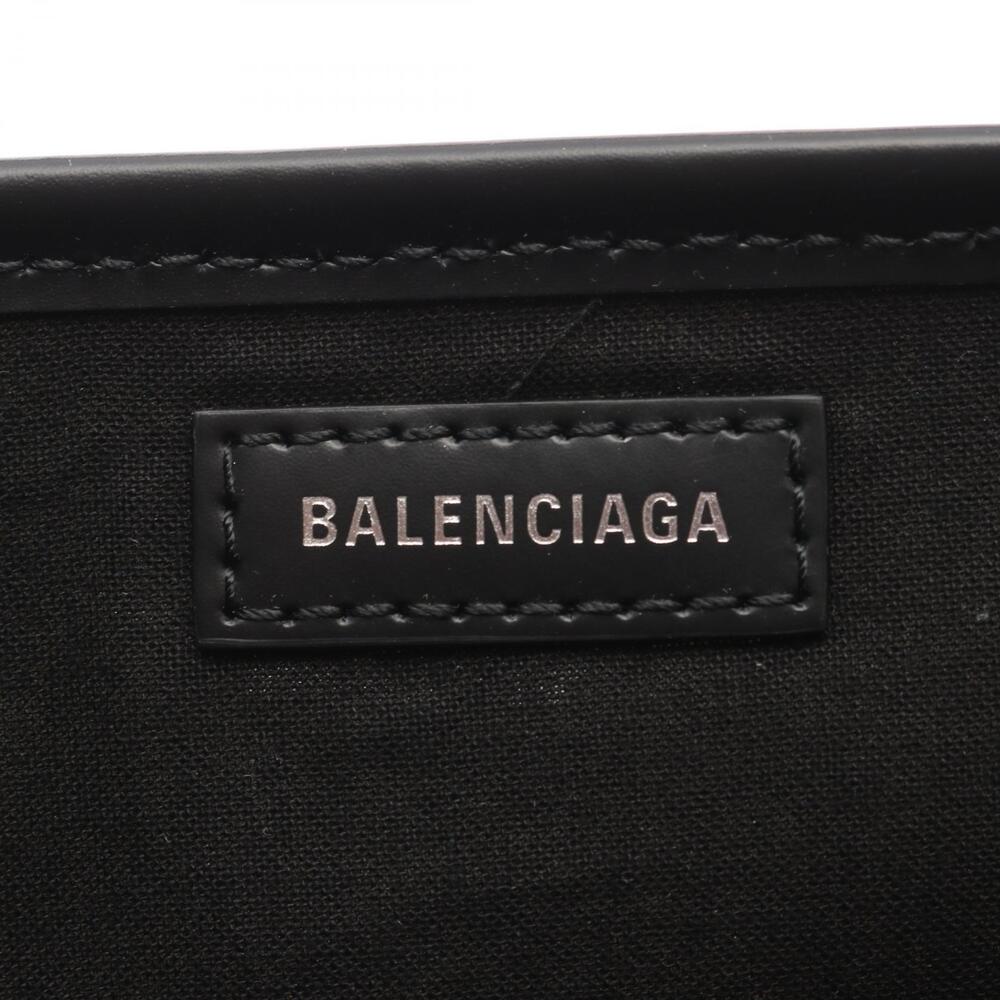 Balenciaga Navy Blue Cabas XS Handbag Canvas Leather Ivory White Black - Picture 4 of 4